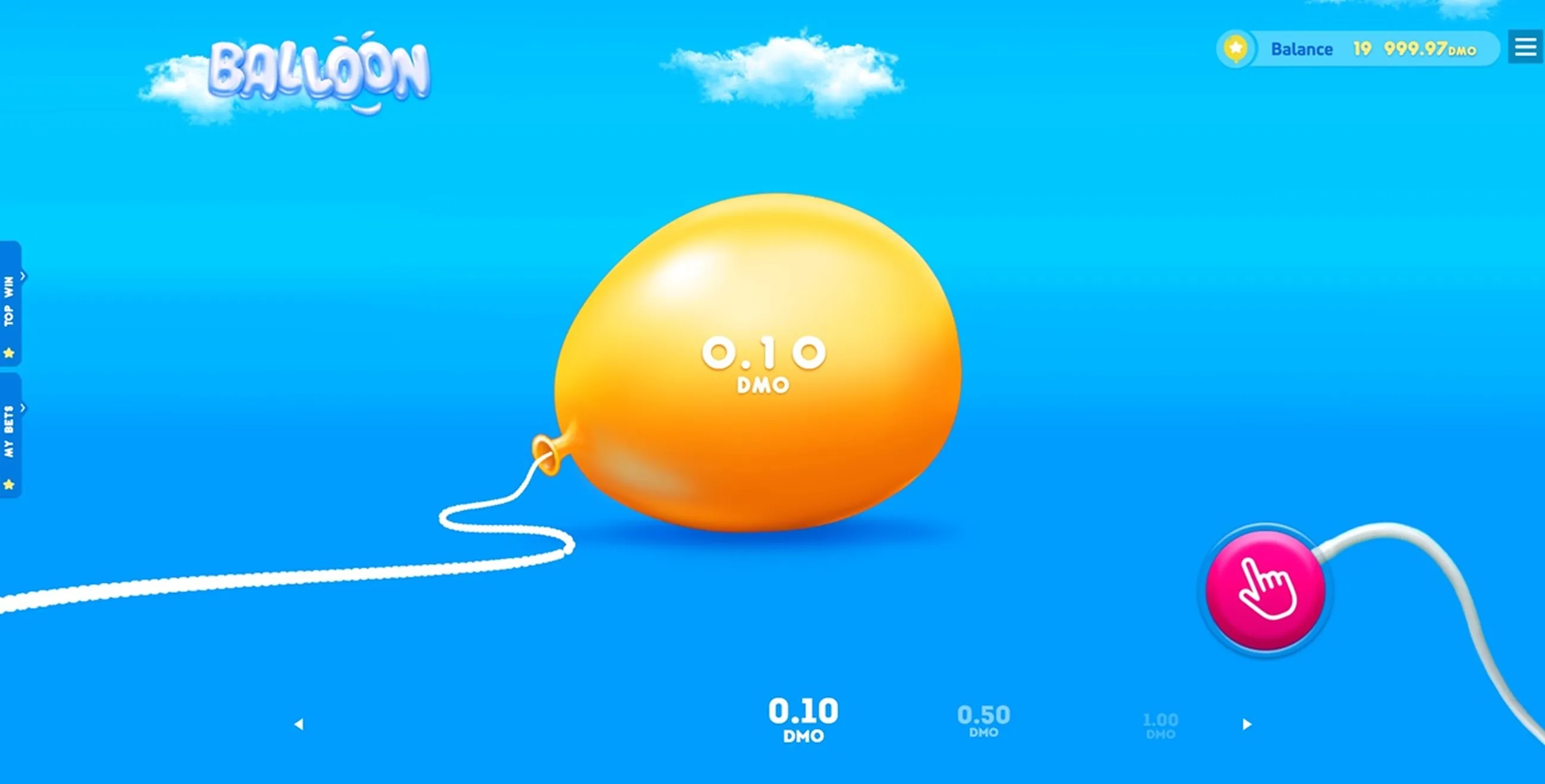 Balloon — pantalla principal del juego de SmartSoft